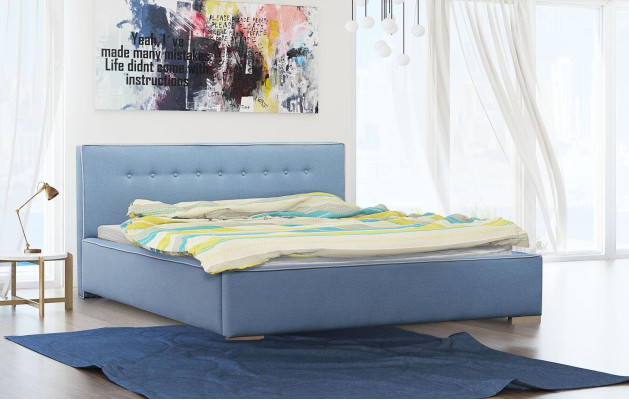 Bed frame Double bed Bed Marriage bed Beds Upholstered bed Bedroom Gray new