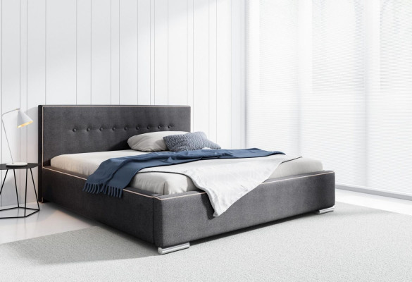 Bed frame Double bed Bed Marriage bed Beds Upholstered bed Bedroom Gray new