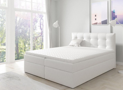 Bed with bed base marriage bed box spring bed double bed beds upholstered bed white new