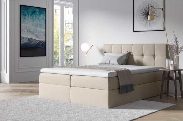 Fabric Box Spring Bed Textile Design Double Hotel Bedroom Modern Bed Beds