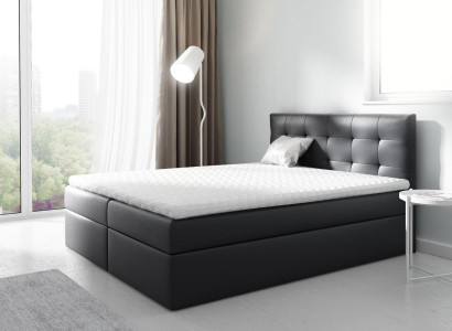 Marriage bed Beds Upholstered bed Box spring bed Double bed Bed with bed base Black