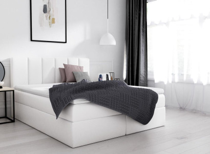 Box spring bed Double bed Bed with bed base Marriage bed Beds Upholstered bed White new