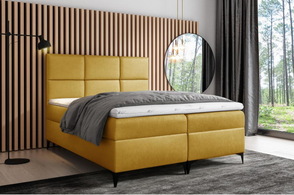 Box spring bed Textile Design Double Hotel Modern Bed Bedroom Beds 200x200
