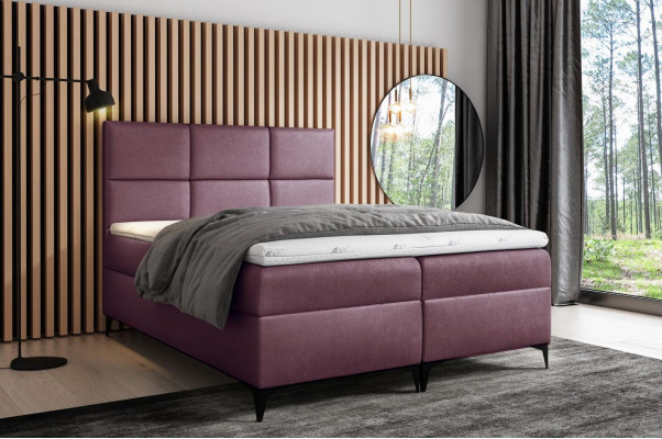 Box spring bed Textile Design Double Hotel Modern Bed Bedroom Beds 200x200