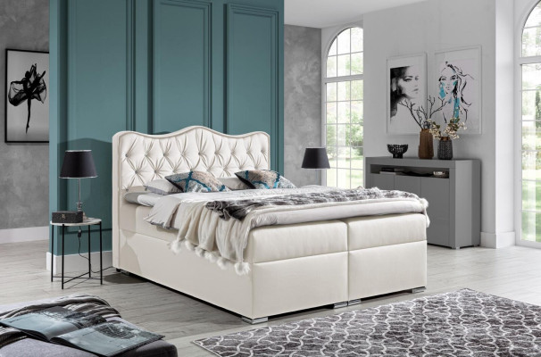 Double bed Bed Box spring bed with bed base Marriage bed Beds Upholstered bed Red new