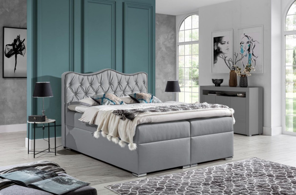 Double bed Bed Box spring bed with bed base Marriage bed Beds Upholstered bed Red new