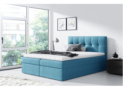 Bed Marriage Bed Box Spring Bed Double bed Modern Blue Bedroom Beds 160x200