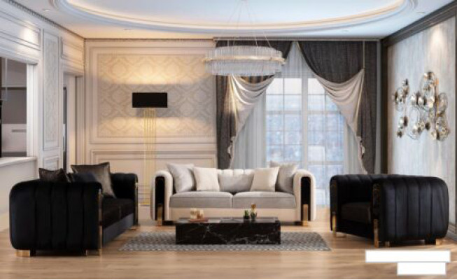 Medusa Three Seater Sofa 3 Seater Couches Sofas Luxury Upholstery Couch Black Fabric