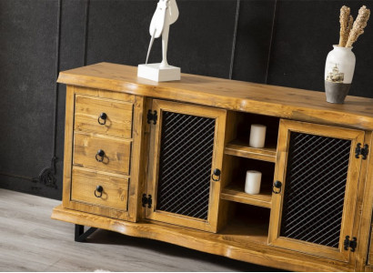 Wood Sideboard Chest of drawers Wardrobe Sideboard Lowboard 190cm Cabinets Shelves