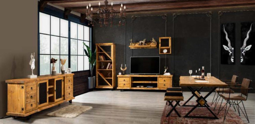 Real wood Furniture Living room Dining room Dining set 4 piece set Wardrobe Furniture