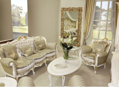 Classic s Living room Set 4 pcs. Sofa set 31+ Coffee table Side table Solid wood