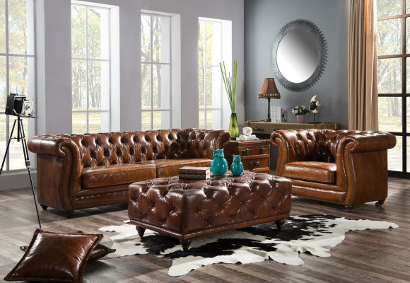Design Club Sofa 3 Seater Sofa Leather Sofa Three Seater Vintage Leather new