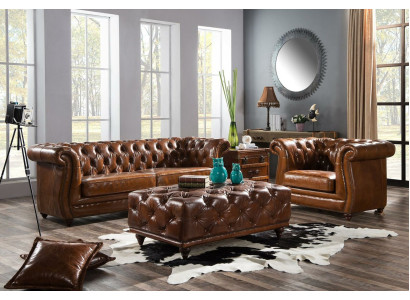 Design Club Sofa 3 Seater Sofa Leather Sofa Three Seater Vintage Leather new