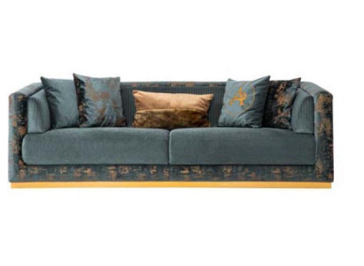 Green Three Seater Couch Sofa Furniture Upholstery Furnishings Couches Sofas new