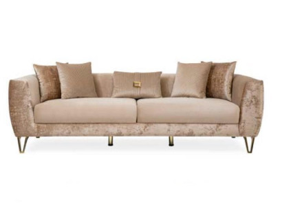 Three Seater Couch Upholstery Beige Sofa Couches xxl Furniture Living room Fabric