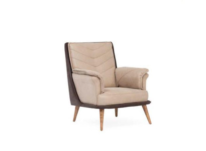Soft chair on wooden legs for relaxing in the living room new