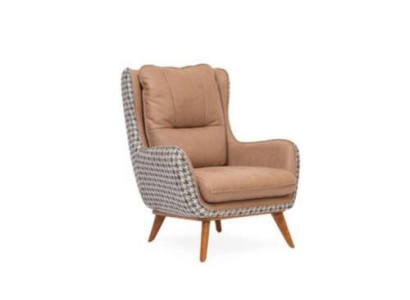 Soft chair on wooden legs for relaxing in the living room new