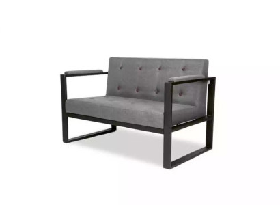 Designer Gray Bench seat Two-seater Textile Cover Office Furnishings furniture