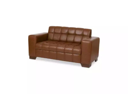Brown Leather Two-seater Office furniture Office furniture collection fabric couch