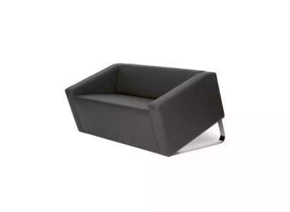 Modern two-seater leather sofas upholstered couches study room furniture