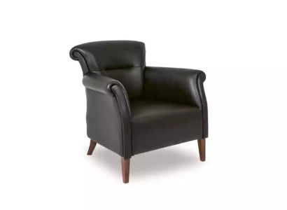 Black armchair office furniture luxury designer upholstered chair single seater style