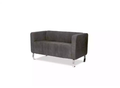 Black two-seater study room furniture gray luxury couch textile furniture