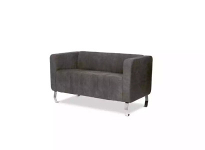 Black two-seater study room furniture gray luxury couch textile furniture