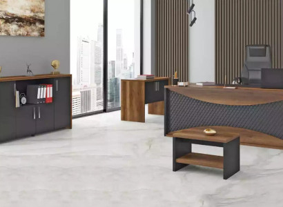 Study room wooden furniture office set desk filing cabinet coffee table