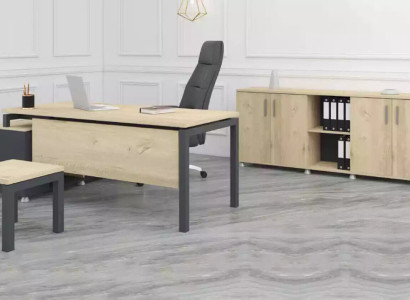 Luxury Office Set Modern Wood Furniture Corner desk Wardrobe Coffee table