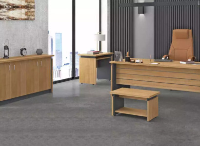 Study room Wood Furnishings Complete's Set Desk Office furniture 4pcs