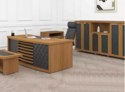 Design Office Set Luxury Wood Furniture Desk Wardrobe Furnishings 4pcs