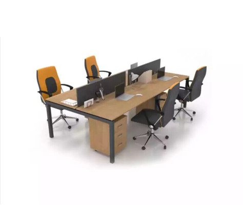 Large Desk Office Furnishings Team Table 4 People Office furniture