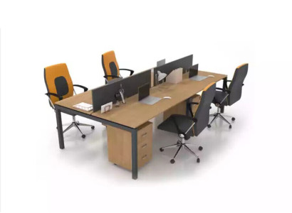 Large Desk Office Furnishings Team Table 4 People Office furniture