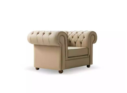 Chesterfield Armchair Luxury Office furniture Single-seater upholstered armchair Modern