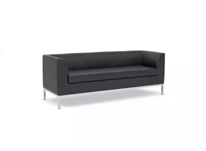 Black Upholstery Three Seater Luxury Furniture Study room Textile Sofas