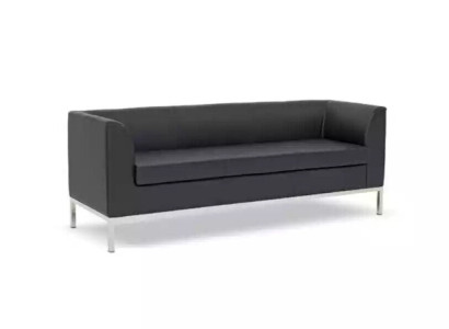 Black Upholstery Three Seater Luxury Furniture Study room Textile Sofas