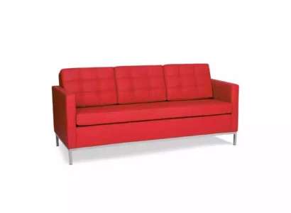 Red Three Seater Modern Luxury Couch Upholstered Seater Textile Sofas Style