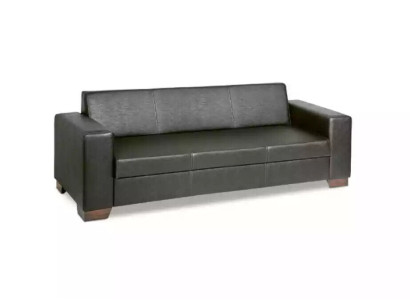 Black Office Three Seater Study room Sofa Luxury Couch Upholstered furniture