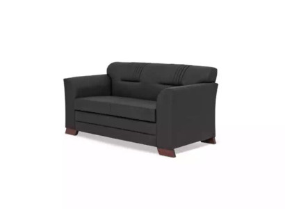 Black Two-seater Modern Office Furniture Upholstery Sofas Study room