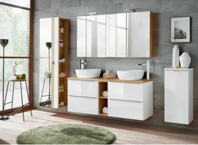 Design Bathroom Furniture Bathroom 8 pcs. Set Suite Wardrobe Deco Washbasin