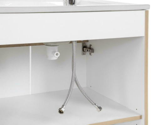 White washbasin with base cabinet High-quality washbasin