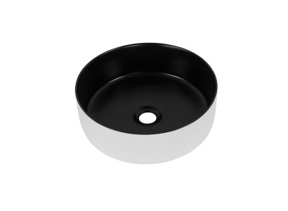 Round Round Basin Attachment Washbasin Black White Basin