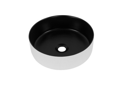 Round Round Basin Attachment Washbasin Black White Basin