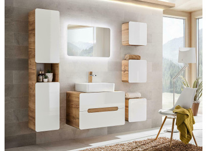 Design Bathroom Furniture Bathroom 6pcs. Set Suite Wardrobe Deco Washbasin