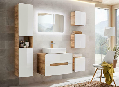 Design Bathroom Furniture Bathroom 6pcs. Set Suite Wardrobe Deco Washbasin