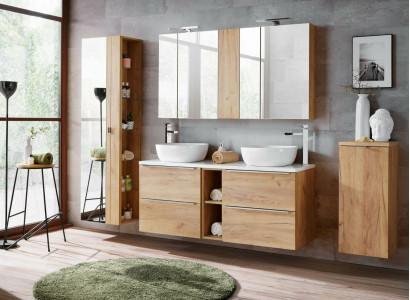 Design Bathroom Furniture Bathroom 8 pcs. Set Suite Wardrobe Washbasin