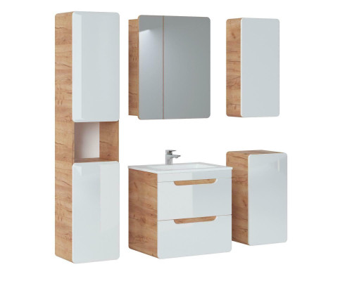 Design Bathroom Furniture Bathroom 5pcs. Set Suite Wardrobe Deco Washbasin