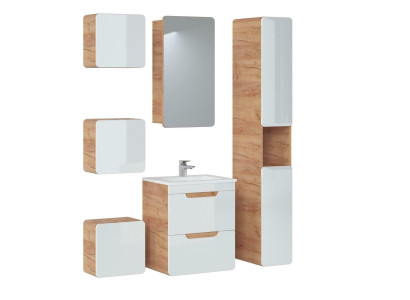 Design Bathroom Furniture Bathroom 6pcs. Set Suite Decorative Wardrobe Washbasin
