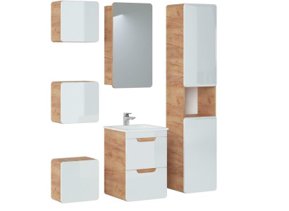 Design Bathroom Furniture Group Bathroom 6pcs. Set Suite Wardrobe Washbasin Wood