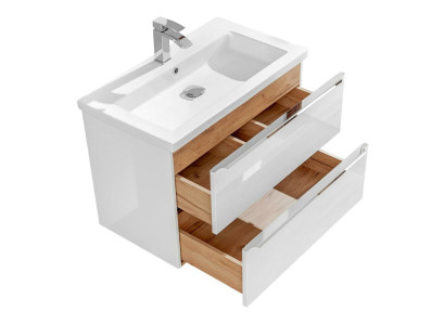 Bathroom furniture set 80cm Washbasin with base cabinet Washbasin drawer Wall cupboard